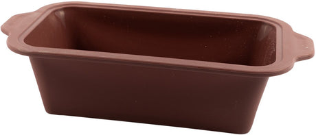 Point-virgule rektangulær kageform fra platin silikone vintage rødbrun 22x12x7cm