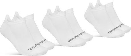 Gripgrab - klassiske no show sommer cykelstrømper 3pack ankelstrømper coolmax sportsstrømper - hvid - unisex - størrelse l (44-47)
