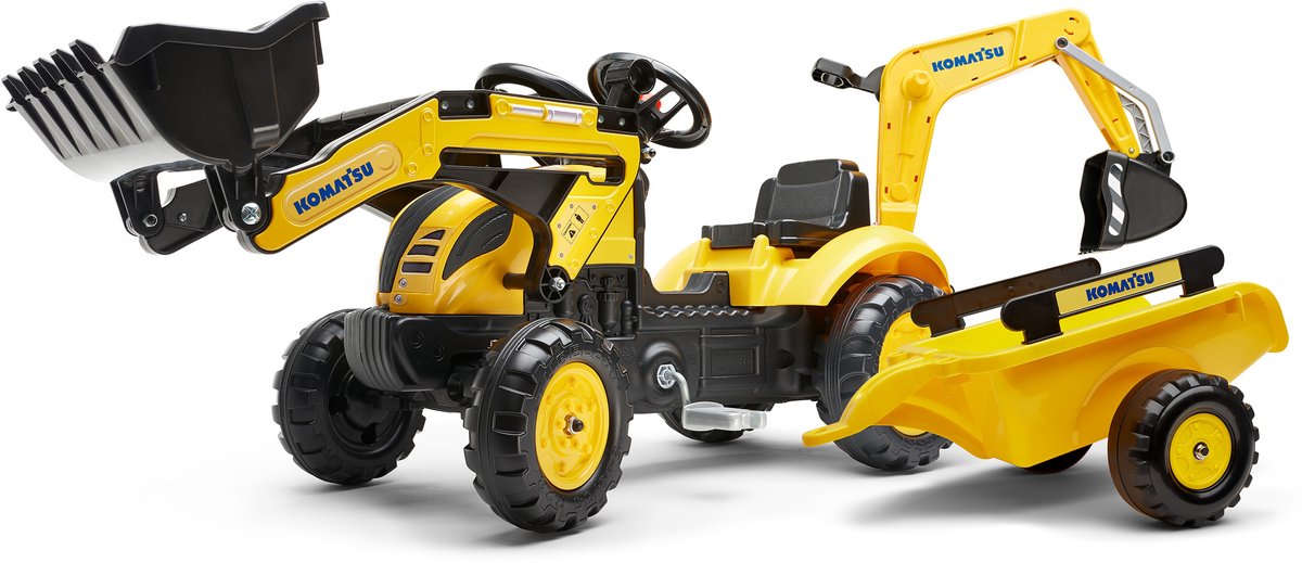 Falk komatsu pedaltraktor gul 3 7 (2005546)