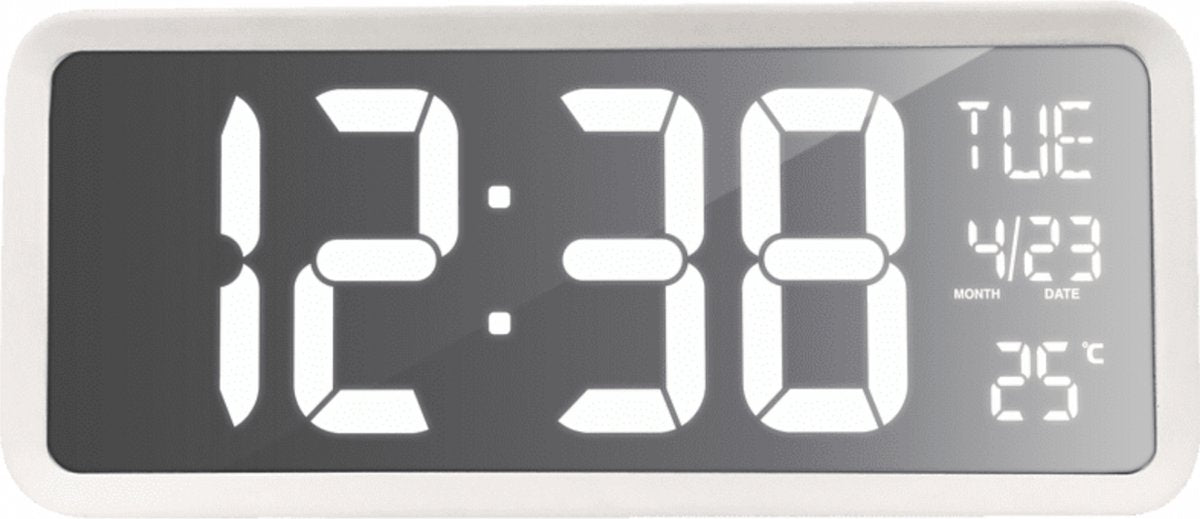 Technoline vægur bordur store klare tal - dato dagangivelse - temperatur - ws 8130