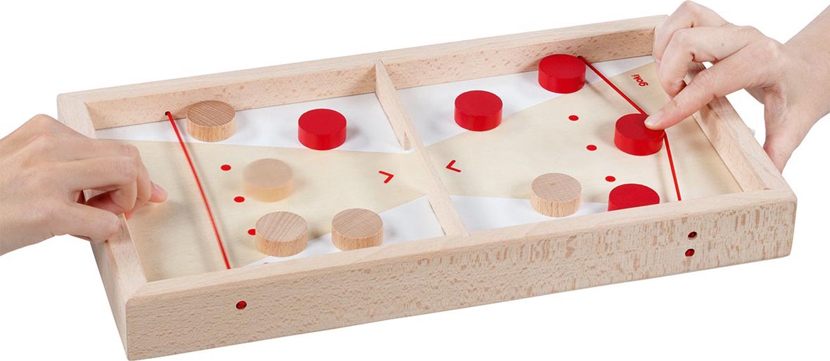 Goki-brætspil: 2 i 1 superpuck 40x21,5x4,5 cm, 9-delt, 5+