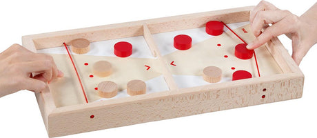 Goki-brætspil: 2 i 1 superpuck 40x21,5x4,5 cm, 9-delt, 5+