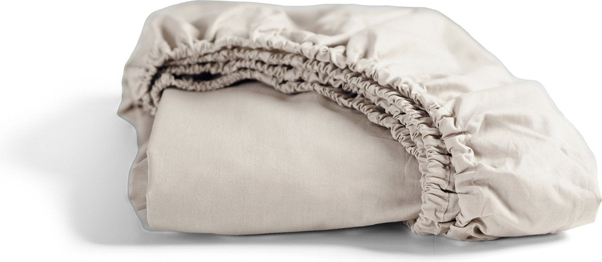Cinderella - weekend - hoeslaken - 90x210 cm - katoen - tot 25 cm matrashoogte - zandkleur