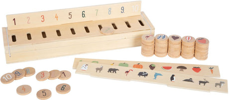 Lille fod - Wood Sortering Box World Explorer