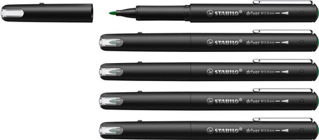 Stabilo dr!ver - premium fineliner - 0,8 mm - grøn - æske med 5 stk