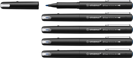 Stabilo dr!ver - premium fineliner - 0,8 mm - blå - æske med 5 stk