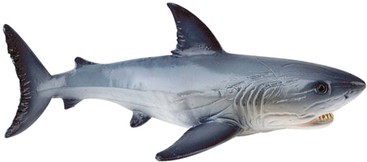 Bullyland 67410 – legefigur og samlerfigur hvid haj – ca. 15 cm – naturtro og detaljeret design – ideel som pædagogisk legefigur og gave til børn fra 3 år.
