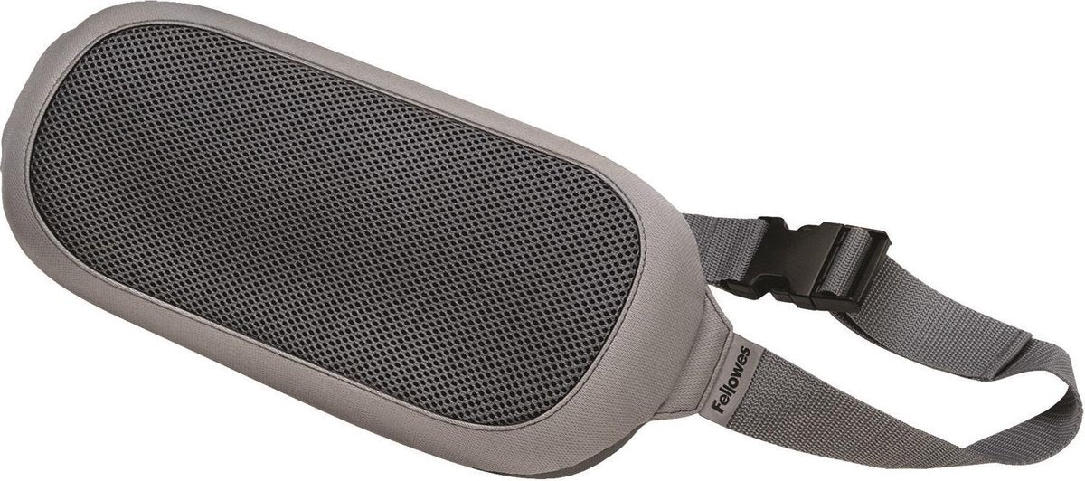 Fellowes ergonomisk rygstøtte kontorstol - lændestøttepude - justerbar - åndbart mesh - i-spire serie - grå