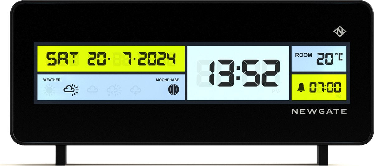Newgate futurama LCD - vækkeur med sort kant