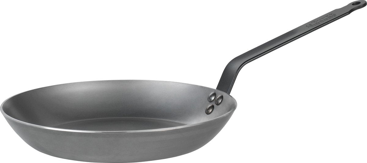 Debuyer de buyer mineral b sort stegepande 28 cm – stålplade – pfas-fri – professionel bageydelse – induktion egnet