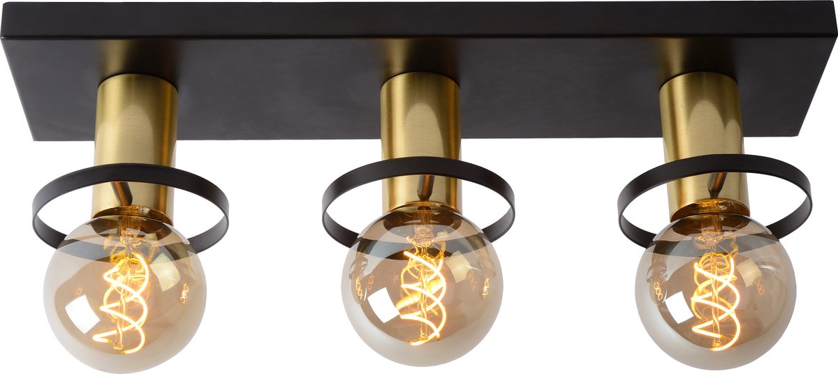 Lucide anaka - loftslampe (loftslampe) - 3xe27 - sort