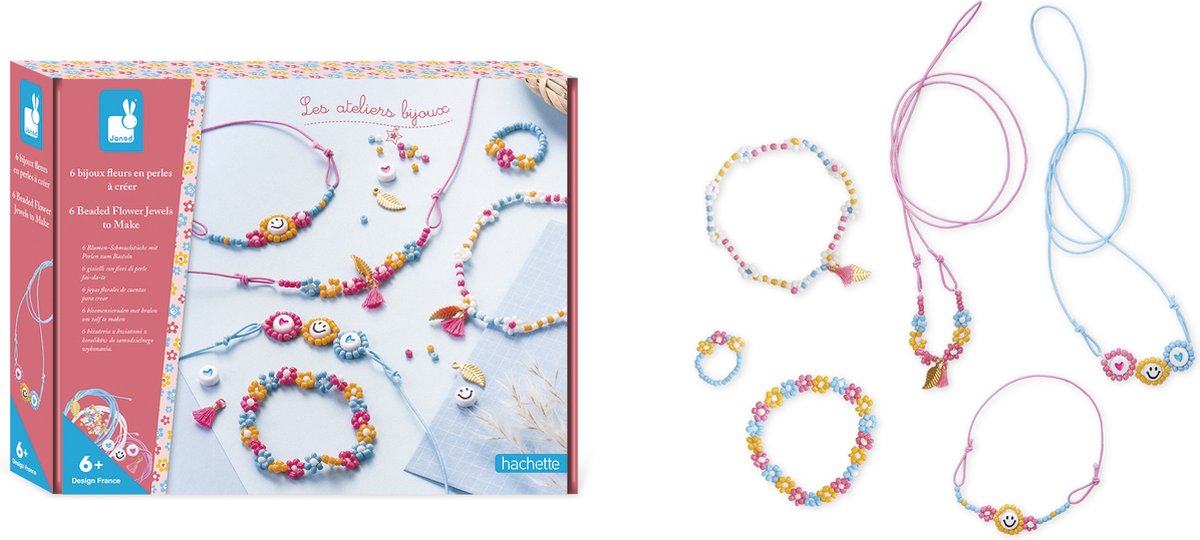 Janod - les ateliers bijoux - smykker med 6 blomsterperler