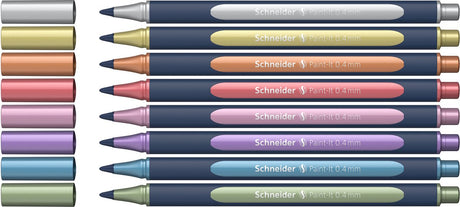 Schneider skriveredskaber schneider rollerball metallic - paint-it 050 - linjebredde 0,4 mm - 8 stk - s-ml05011502