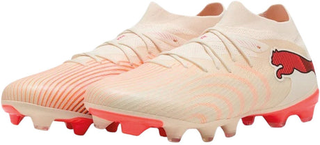 Puma future 9 match fg ag unisex sportschoenen - sugared almond- white-ultra red- black 45