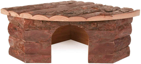 Trixie hjørnehus jesper kanin bark træ 42x30x15 cm