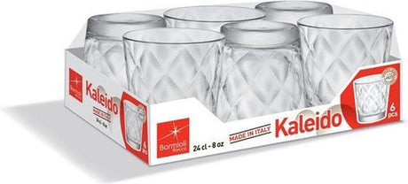 Bormioli rocco kaleido vandglas - 24 cl - sæt-6