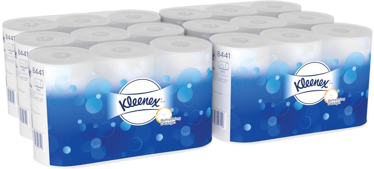 Kleenex toiletpapir, 2-lags, 600 ark, pakke med 6 ruller