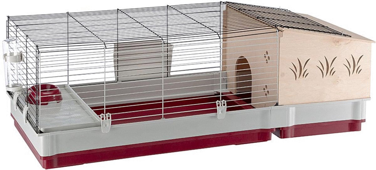 Ferplast krolik 140 plus gnaverbur - træ - 142 x 60 x 50 cm