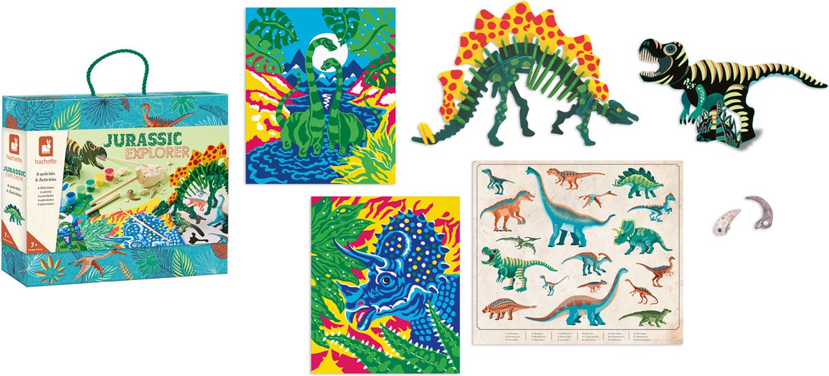 Janod - hachette - jurassic explorer - dinosaur rejsekuffert