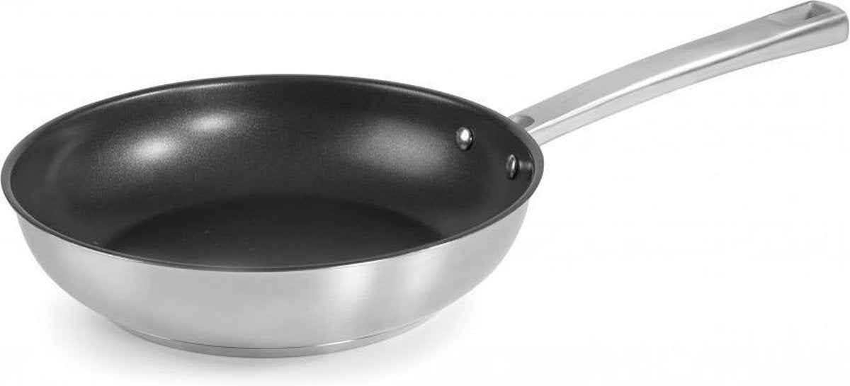 Lacor foodie stegepande med non-stick belægning - top ø 20cm - rustfrit stål