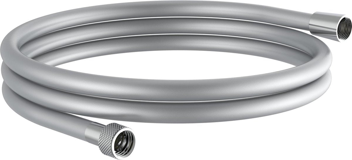 Schütte silvo 200 bruseslange - silverflex - plastik - 200 cm - sølv