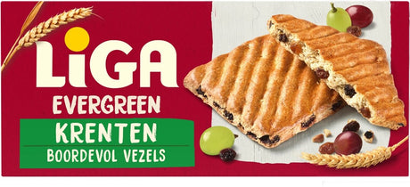 Liga stedsegrønne småkager ribs - æske 12 x 225g - småkage - småkager til på farten eller arbejde og kontor