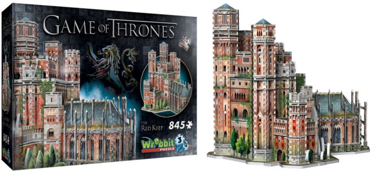 Wrebbit the red keep - game of thrones 3D puslespil 845 brikker