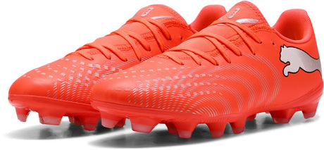 Puma future 9 play fg ag unisex sportssko - lysende rød- hvid- sort- sølv