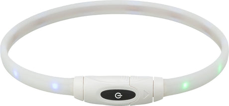 Trixie lysende hunde krave USB silikone genopladelig flerfarvet
