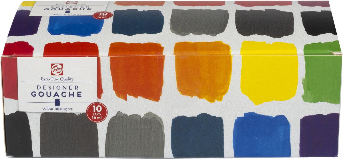 Talens gouache ekstra fint sæt, 10x16ml flasker