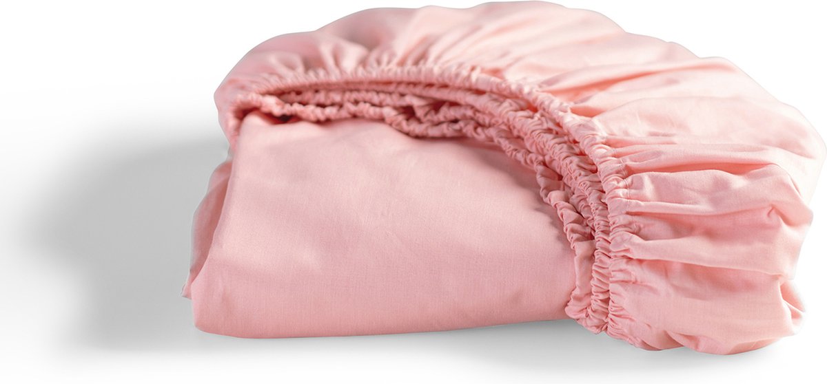 Cinderella - weekend - hoeslaken - 100% katoen - tot 25 cm matrashoogte - 200x210 cm - roze