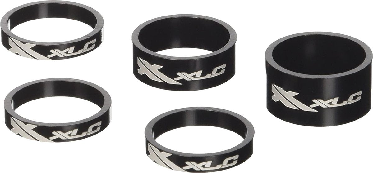 XLC AS-A02 headset - afstandssæt - 1 - foran - sort - sæt med 5 stk.