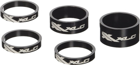 XLC AS-A02 headset - afstandssæt - 1 - foran - sort - sæt med 5 stk.