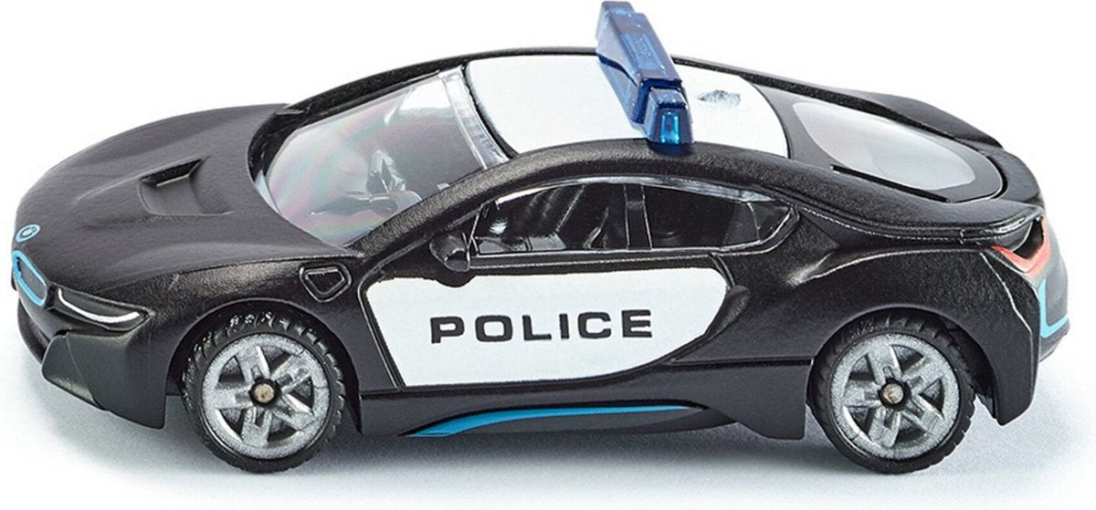 Siku BMW i8 us-politi politibil 8 cm stål sort og hvid (1533)