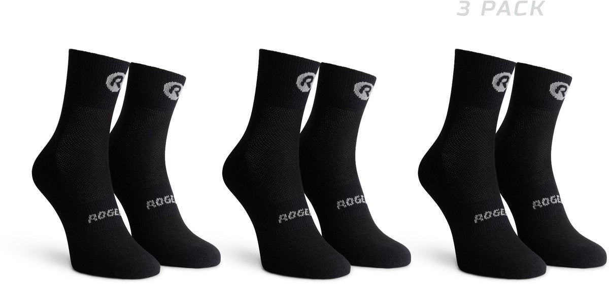 Rogelli core fietssokken - 3-pack - zwart - 44 47