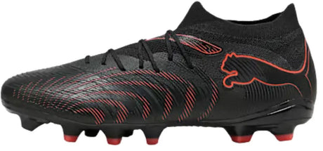 Puma future 9 match fg ag unisex sportssko - sortglødende rød-stærk grå