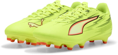 Puma ultra 6 play fg ag unisex sportssko - gul alarm- sort-glødende rød-lime squeeze