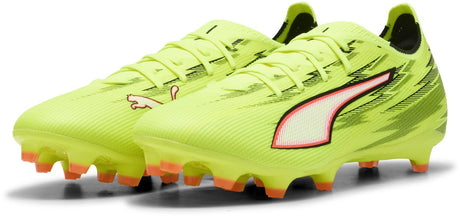 Puma ultra 6 match fg ag unisex sportssko - gul alarm- sort-glødende rød-lime squeeze