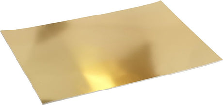 Creativ company metallic folie pap, a2, ark 420x594 mm, 280 gr, guld, 10 ark 1 æske