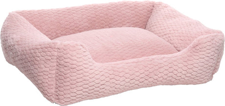 Flamingo hundepude - hundekurv - naya rektangulær pink kurv 80x67x22cm - ekstra rummelig - blød - behagelig