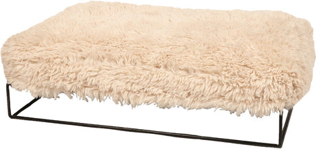 D d home - hund - amy pude med stel m - 90x65x20cm hvid - 227258