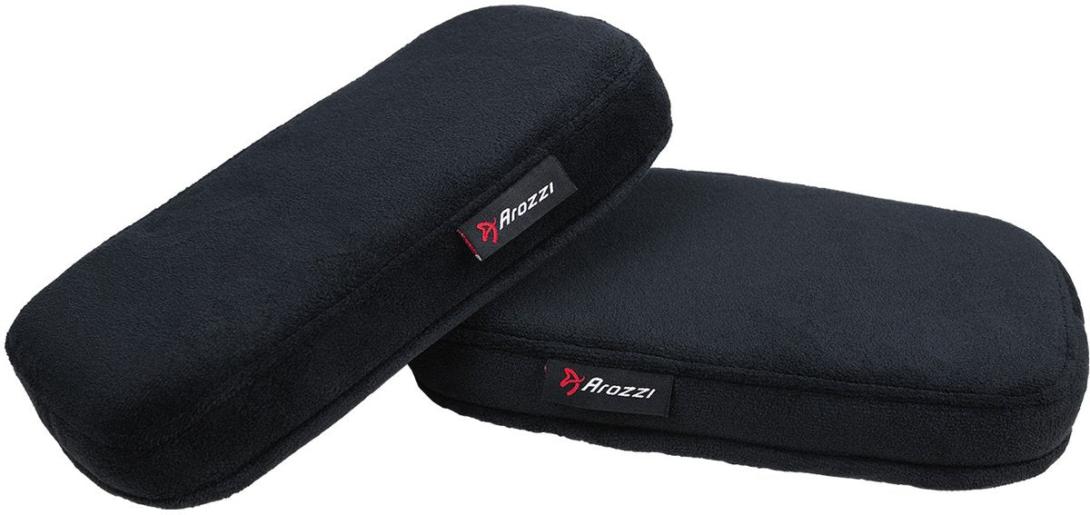 Arozzi armlænspuder - memory foam - fløjlsbetræk - sort