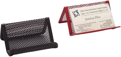 Q-connect visitkortholder 11 x 7 | 5 x 5 cm metal sort