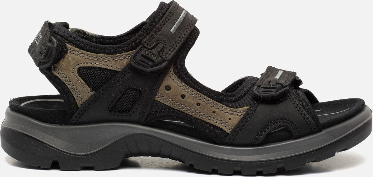 Ecco offroad sandaler sort læder - dame - str. 36