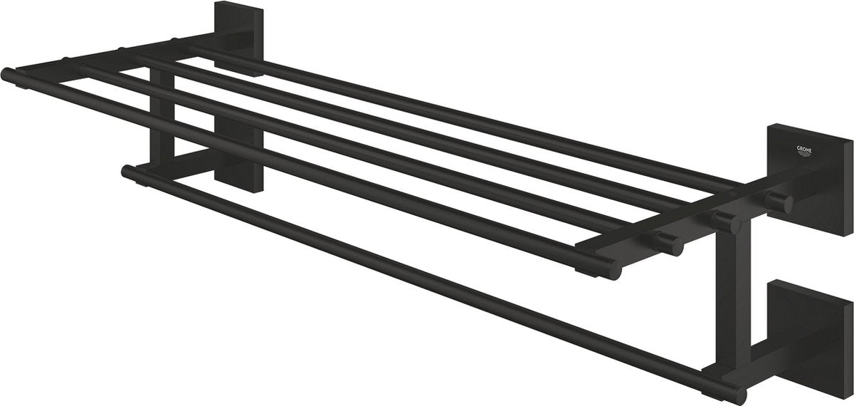 Grohe quickfix start cube multi håndklædeholder - 600 mm - med hylde - mat sort