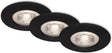 Briloner - LED-indbygningsspots - sæt med 3 - dæmpbar - sort - 5w - ip44 - 3.000 k