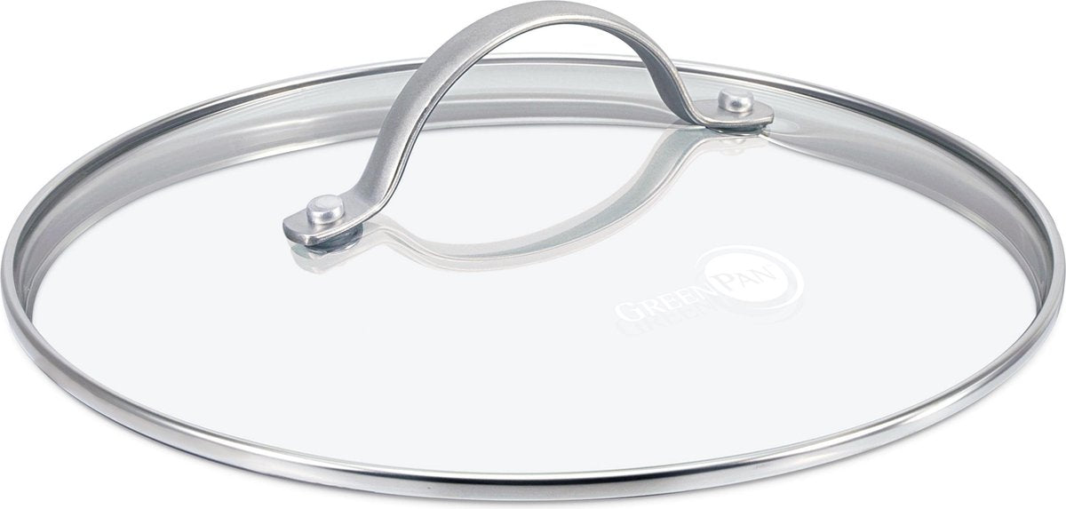 Greenpan universal glaslåg 28cm - transparent - hærdet glas - rustfrit stål