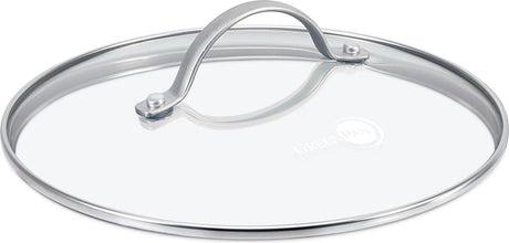 Greenpan universal glaslåg 28cm - transparent - hærdet glas - rustfrit stål