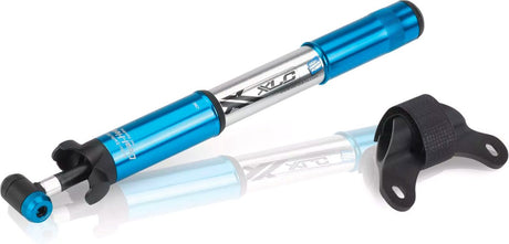 XLC PU-M02 MTB mini cykelpumpe - aluminium - blå sølv