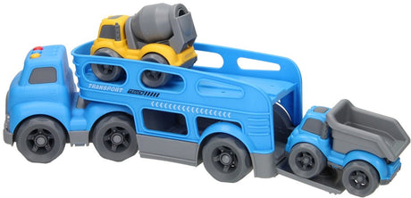 Lobbes toys bv transporter arbejdsbiler med lyd - blå